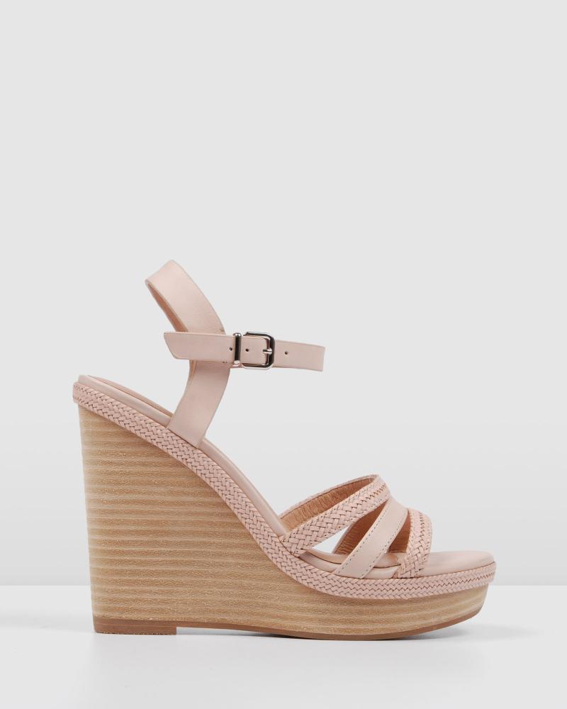 blush wedge sandals